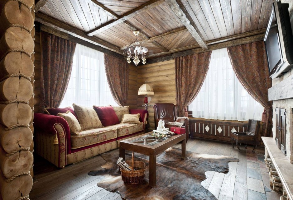 Как же красиво оформили этот деревянный дом изнутри в Одинцово