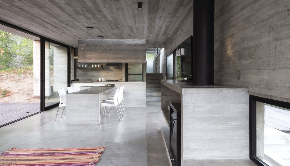 Полированный бетон в интерьере дома (46 фото)