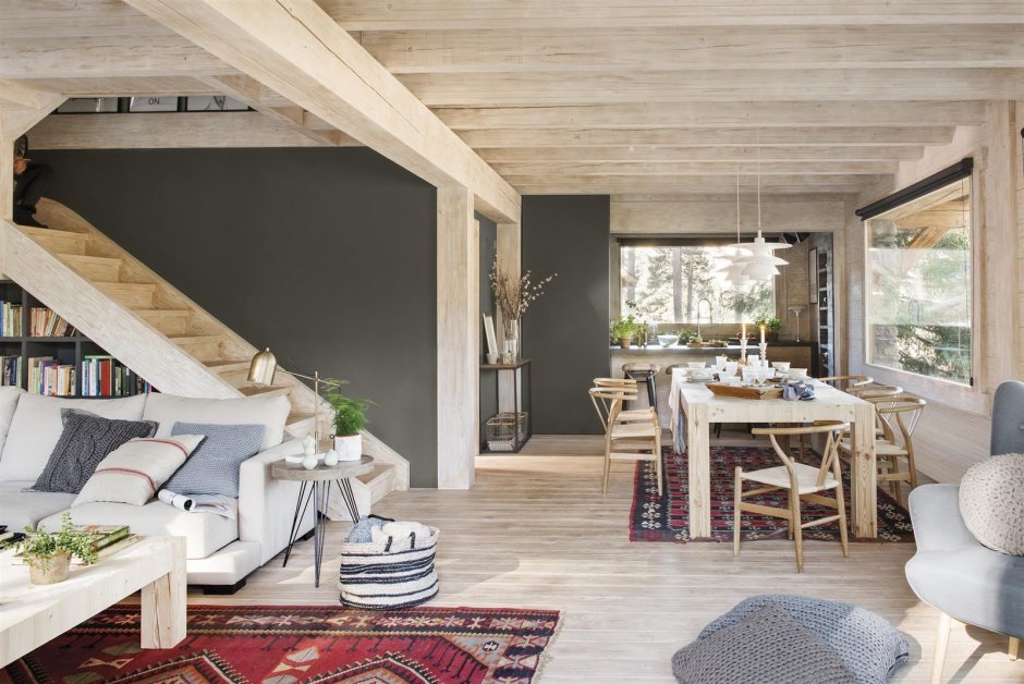 Уютный интерьер дома в скандинавском стиле