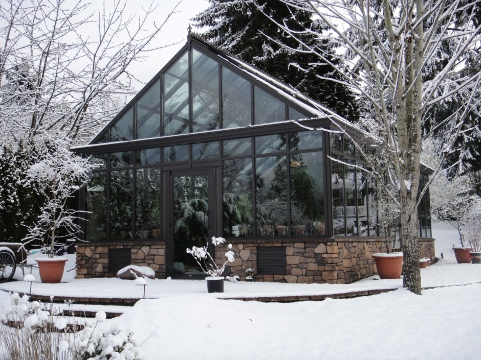 Стеклянная крыша для зимнего сада