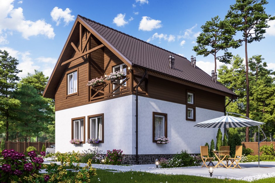 Комбинированный дом в стиле Бавария
