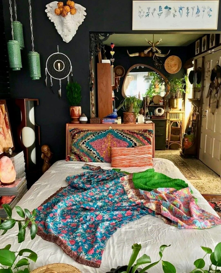 Спальня в стиле бохо хиппи