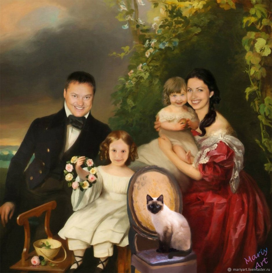 Гонсалес Кокес семейный портрет