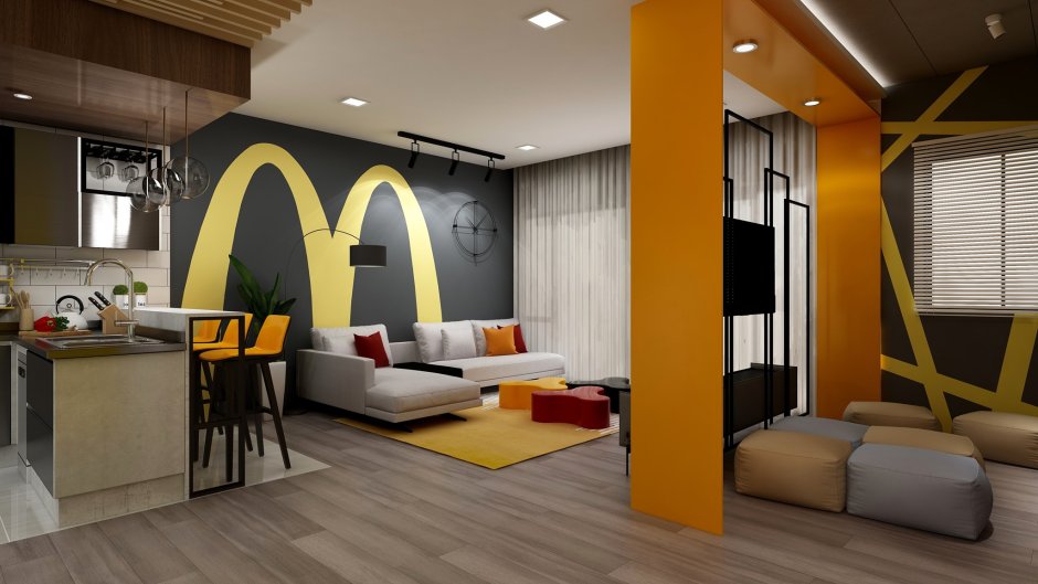 Макдоналдс дизайн интерьера с профлистом