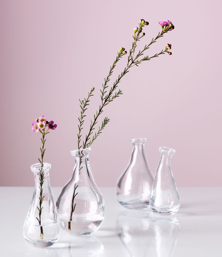 Утонченная стеклянная ваза в интерьере