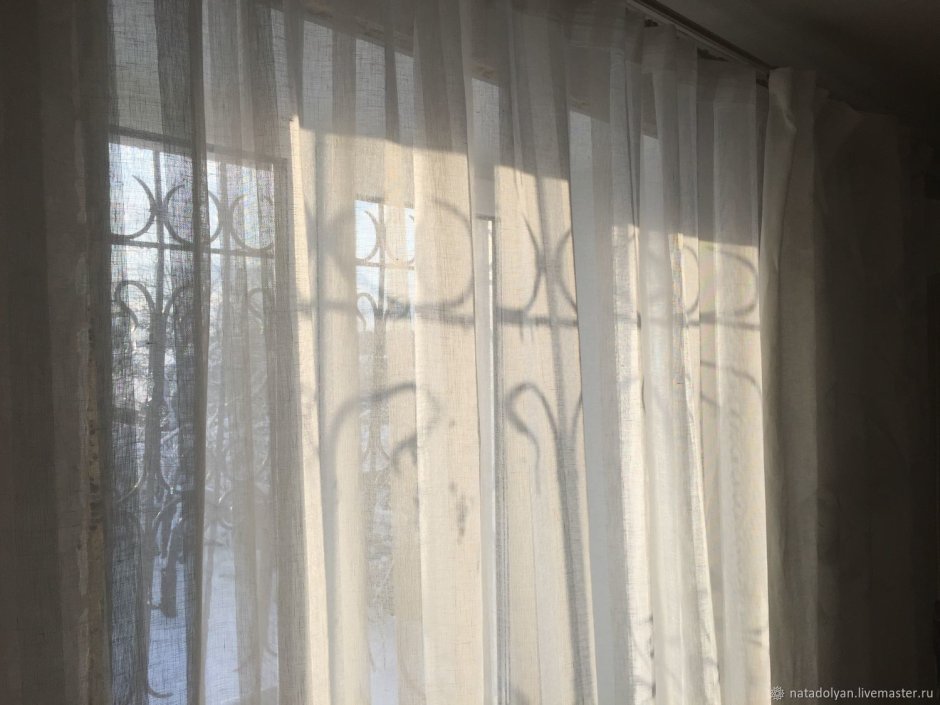 Льняные тюли для зала