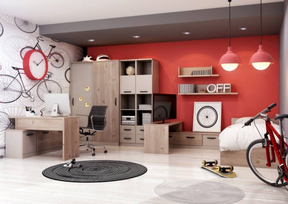 Интерьер молодежной комнаты