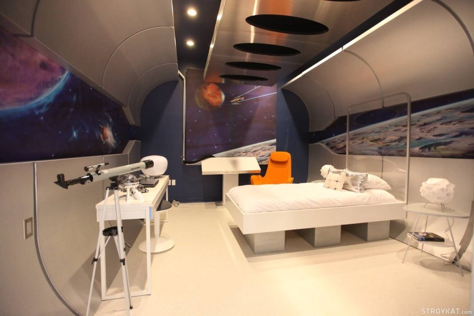 Детская комната в стиле космического корабля