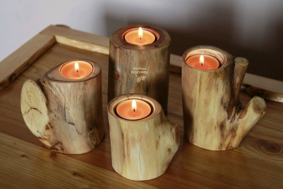 Свечи из дерева