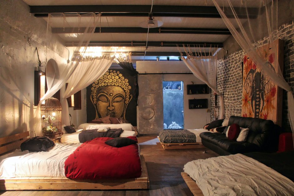 Спальня в стиле буддизма
