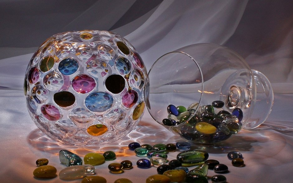 Стеклянные шарики для декора