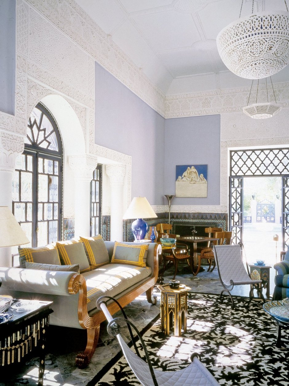 Дом Ив сен Лорана в Марокко интерьер