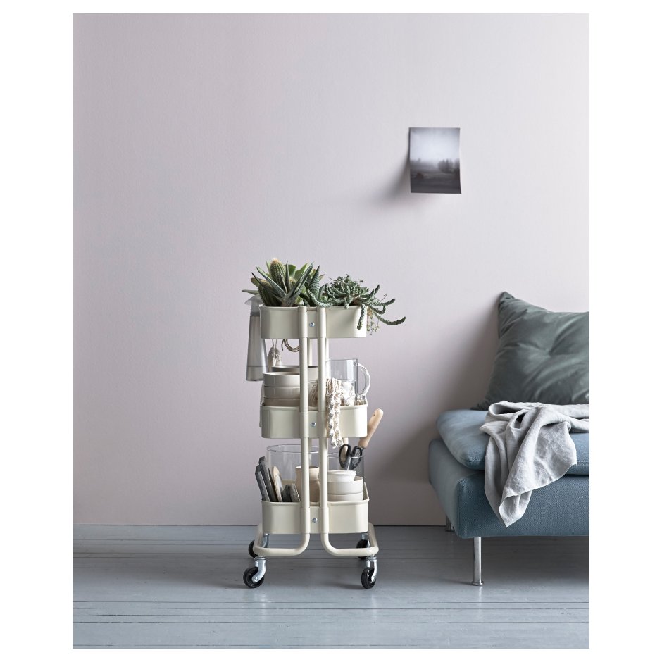 Råskog РОСКУГ тележка, белый35x45x78 см