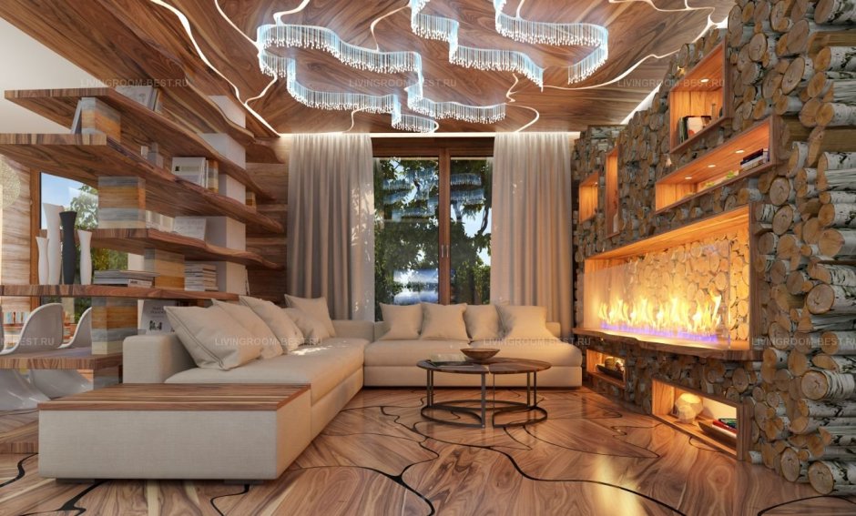 Натуральное дерево в интерьере