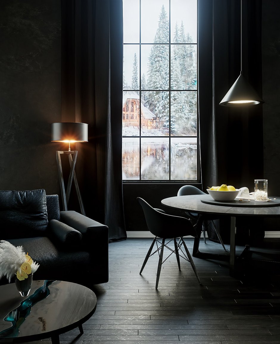 Черный интерьер