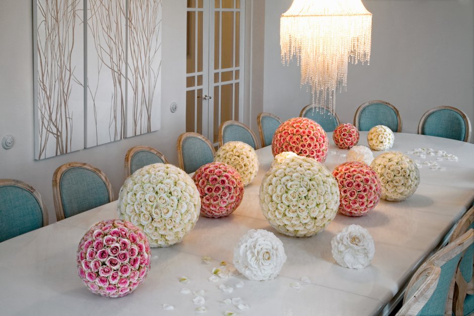 Декоративные цветочные шары