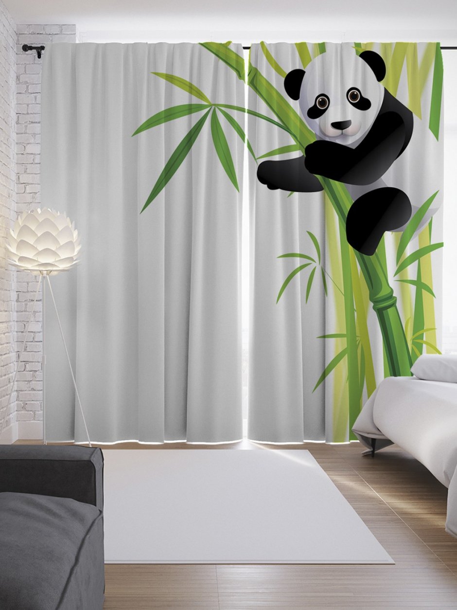 Занавески с пандами