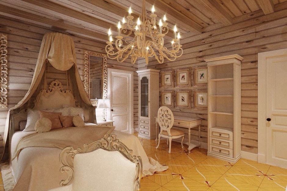 Деревянный дом в классическом стиле интерьер