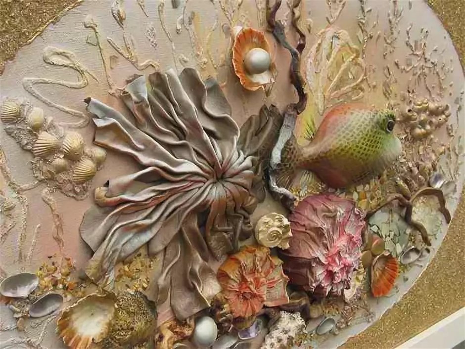 Панно с морскими ракушками