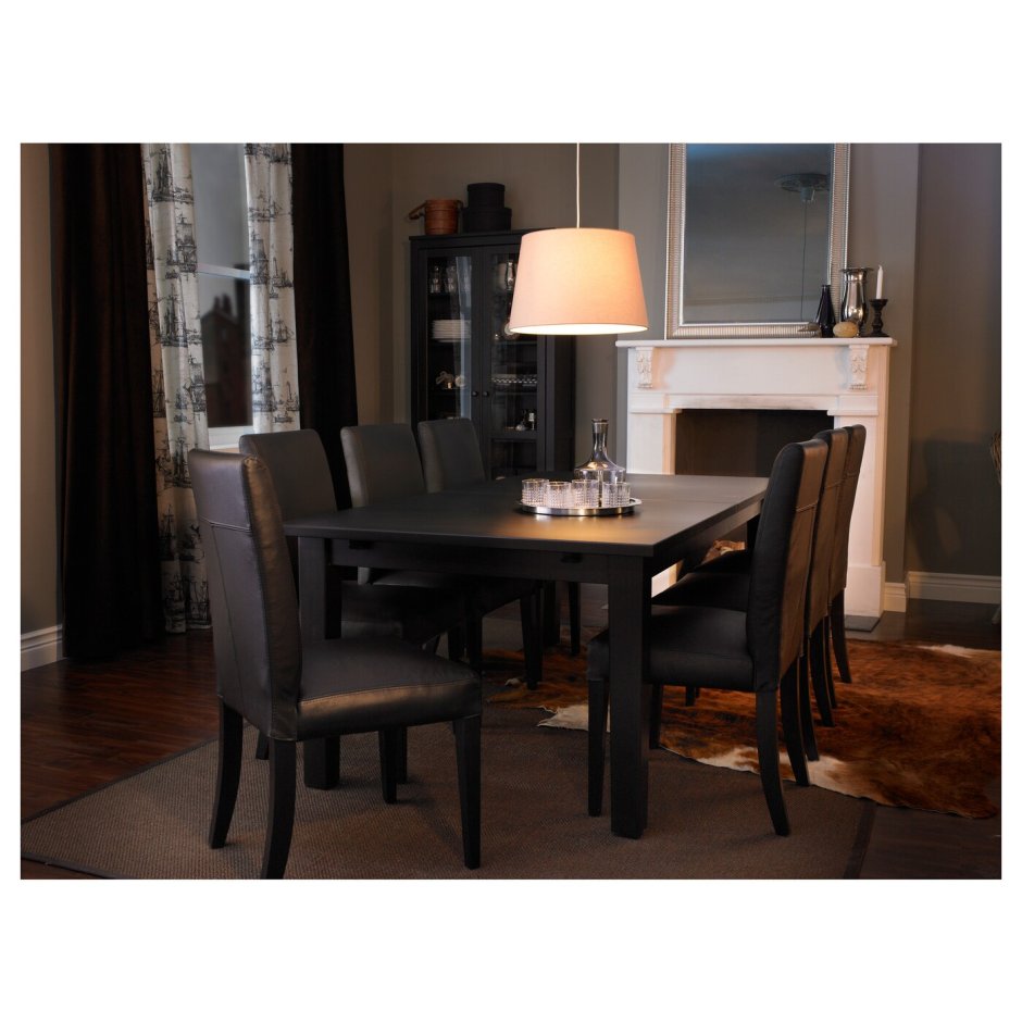 Раздвижной стол, коричнево-чёрный201/247/293x105 см