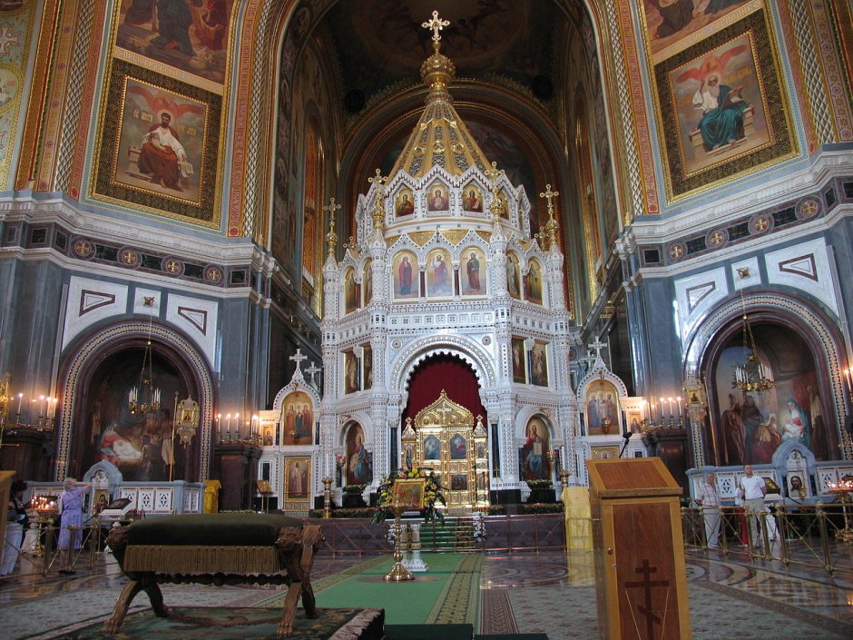 Храм Христа Спасителя в Москве интерьер