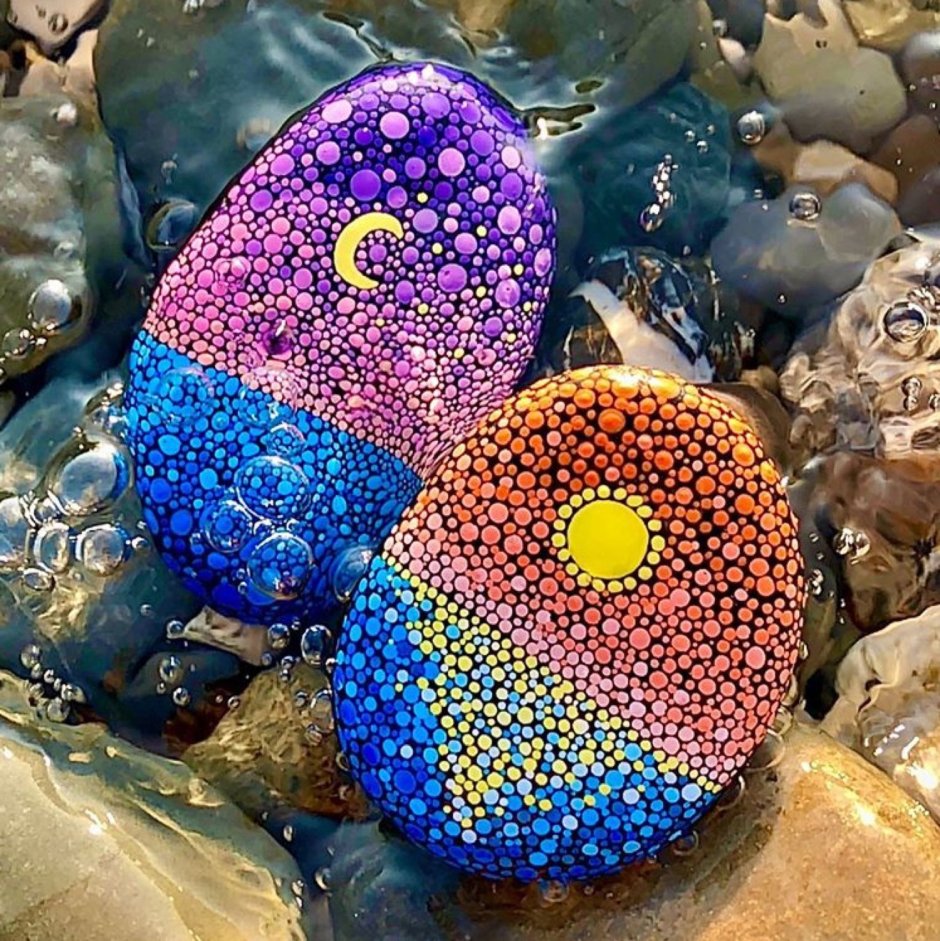 Поделки из цветных стеклянных камней