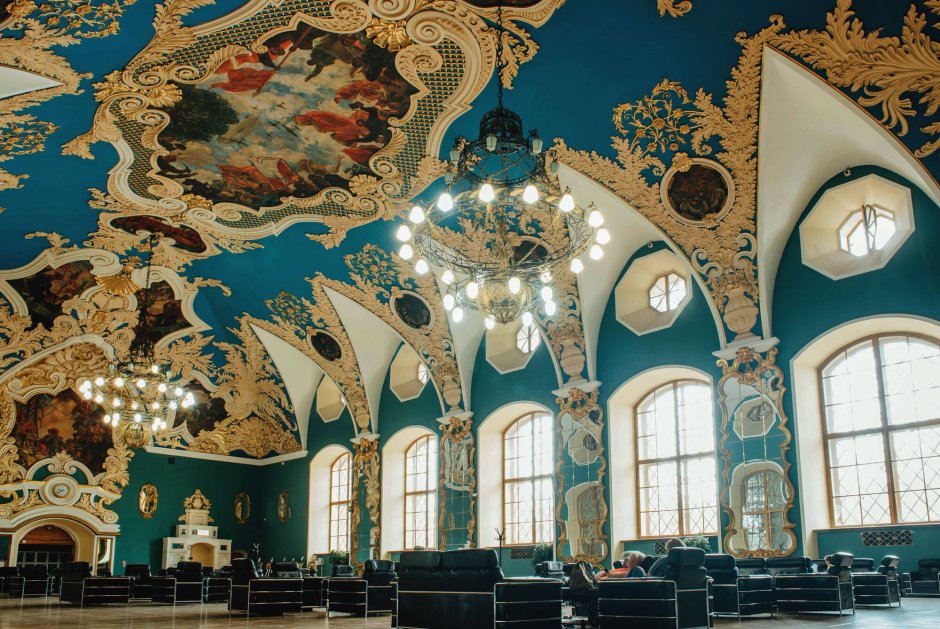 Евгений Лансере роспись ресторанного зала Казанского вокзала 1933