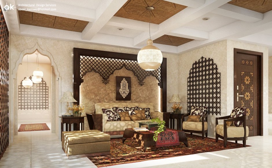 Кессонированные потолки в марокканском стиле