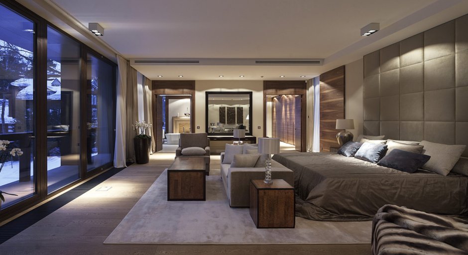 Спальня в особняке современный стиль