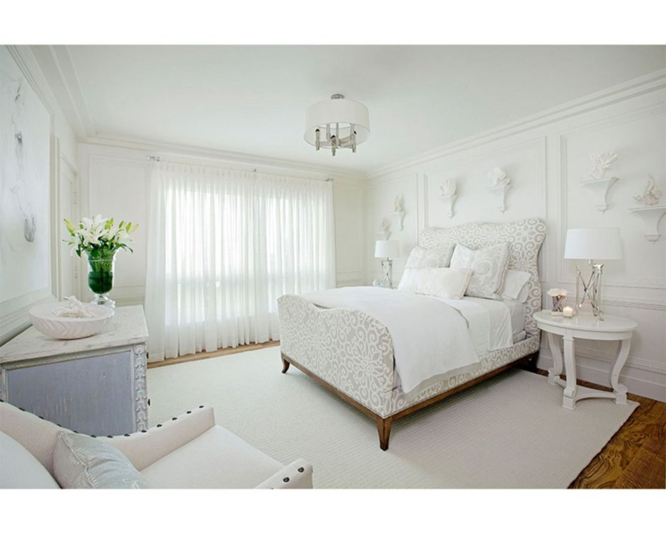 Красивая белая мебель для комнаты современная