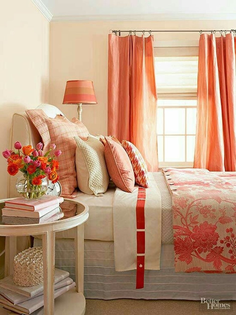 Интерьер мебель в оранжево сером цвете