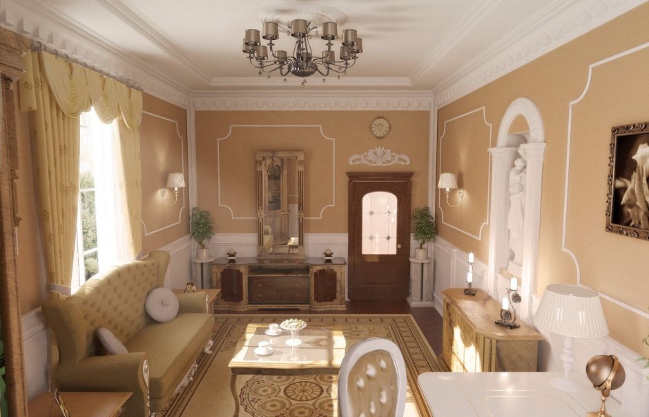 Декор комнаты в стиле классицизма