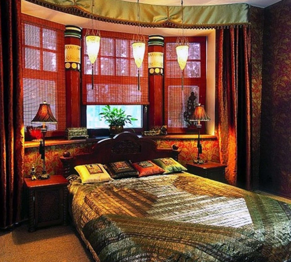 Спальня в стиле Марокко с балдахином