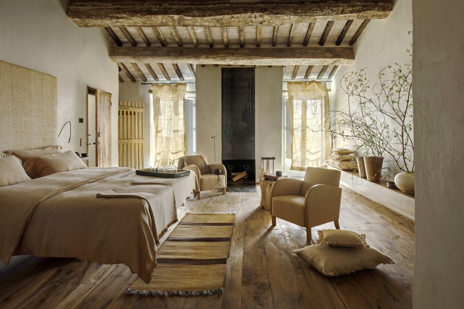 Тосканский стиль в интерьере спальни