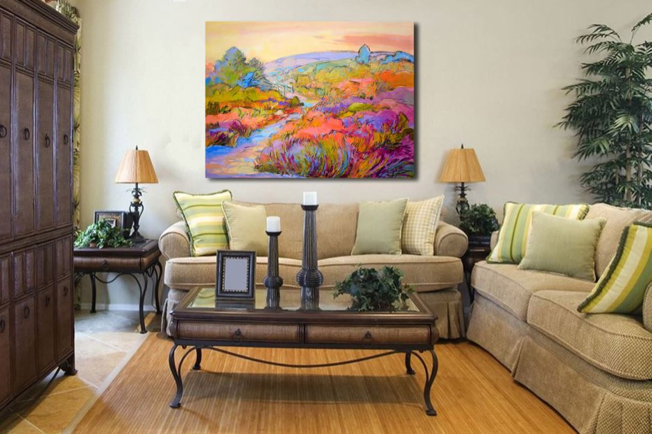 Картина в гостиную над диваном классика