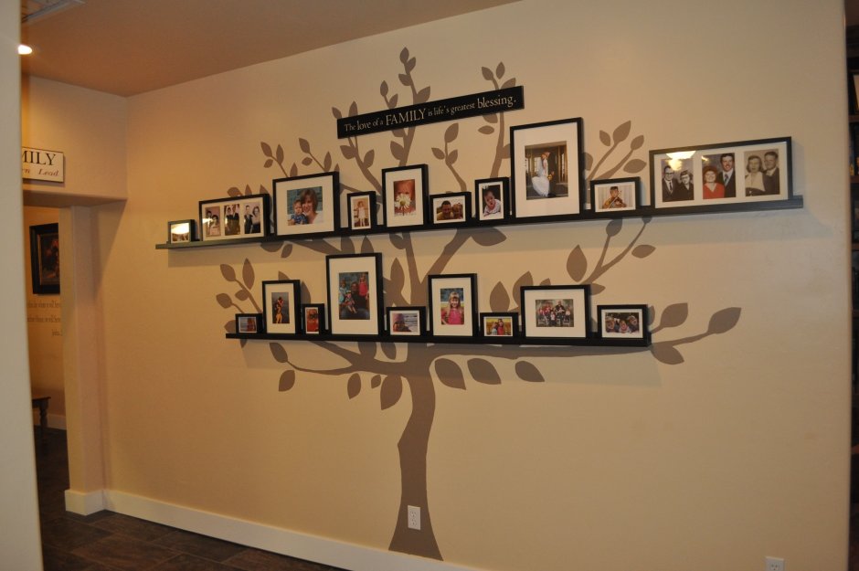 Генеалогическое Древо на стене в квартире