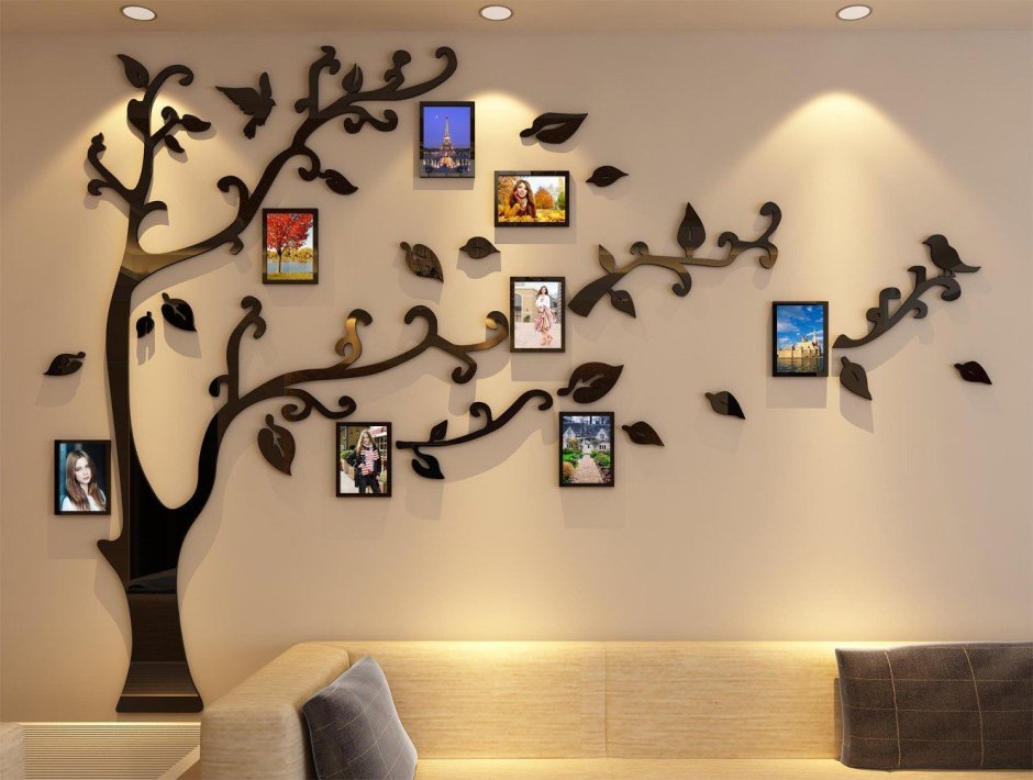 Фанерное дерево декор на стену