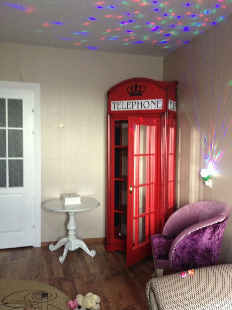 Английская телефонная будка в интерьере (58 фото)