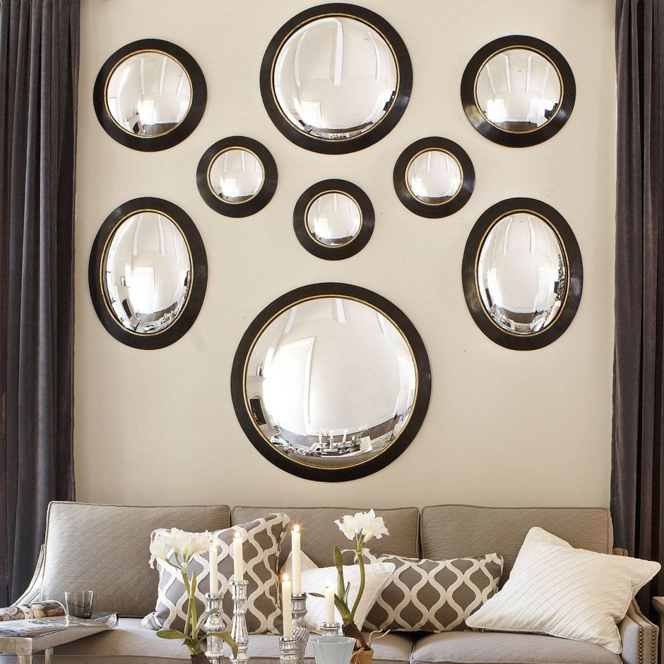 Круглые зеркала на стену