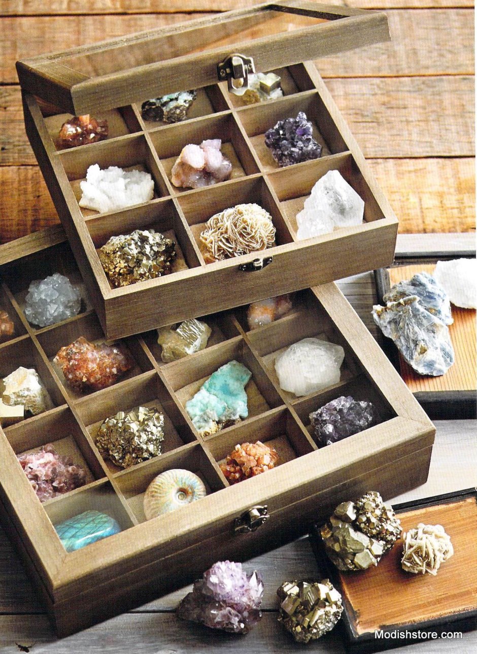 Коллекция минералов в интерьере