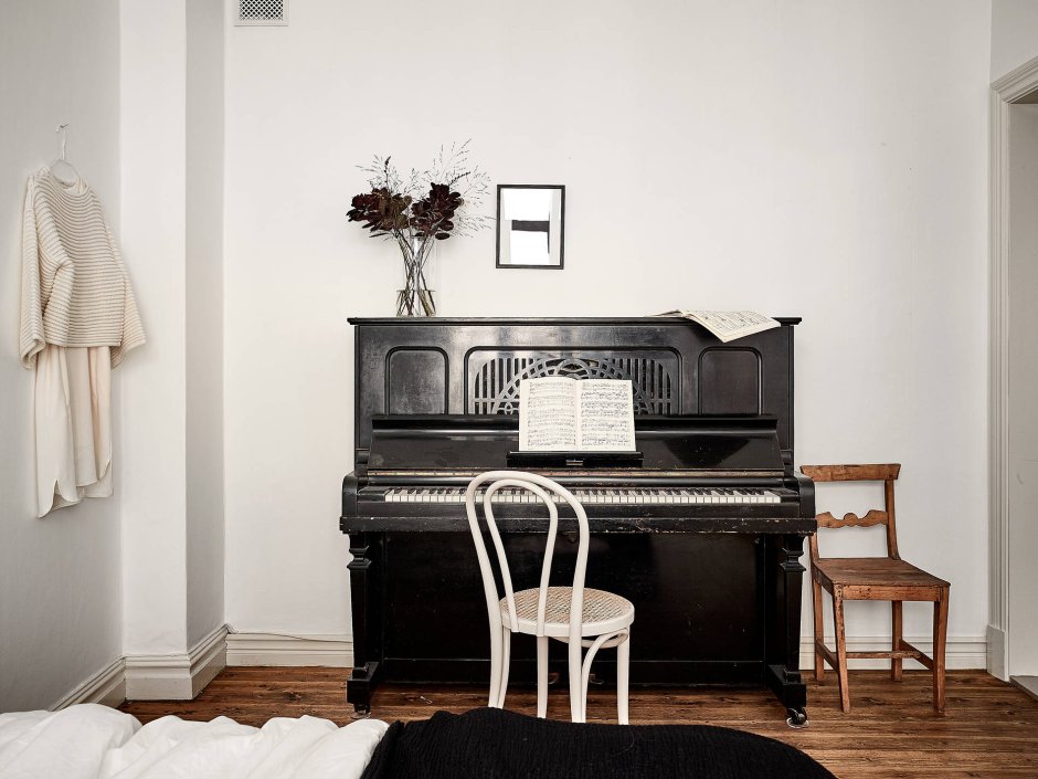 Интерьер с пианино в квартире