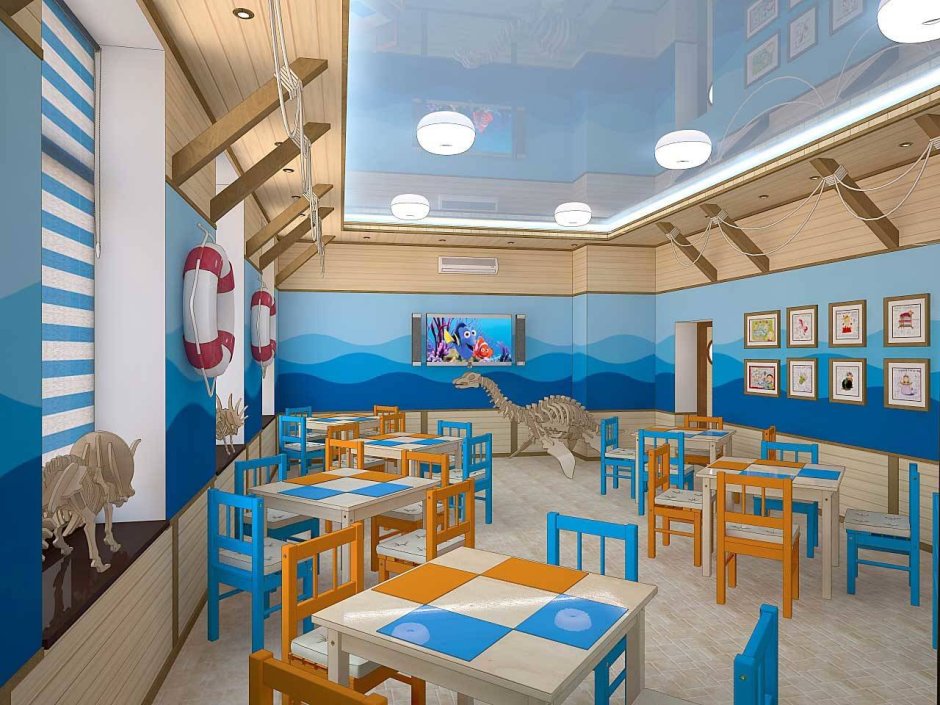 Детское кафе в морском стиле