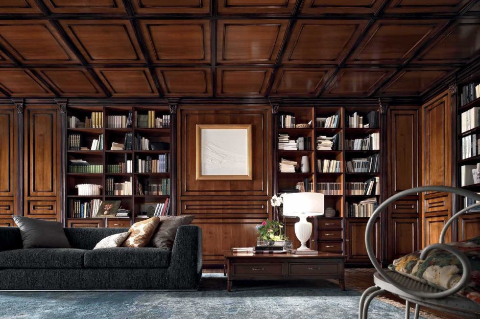 Библиотека из дерева из Италии буазери