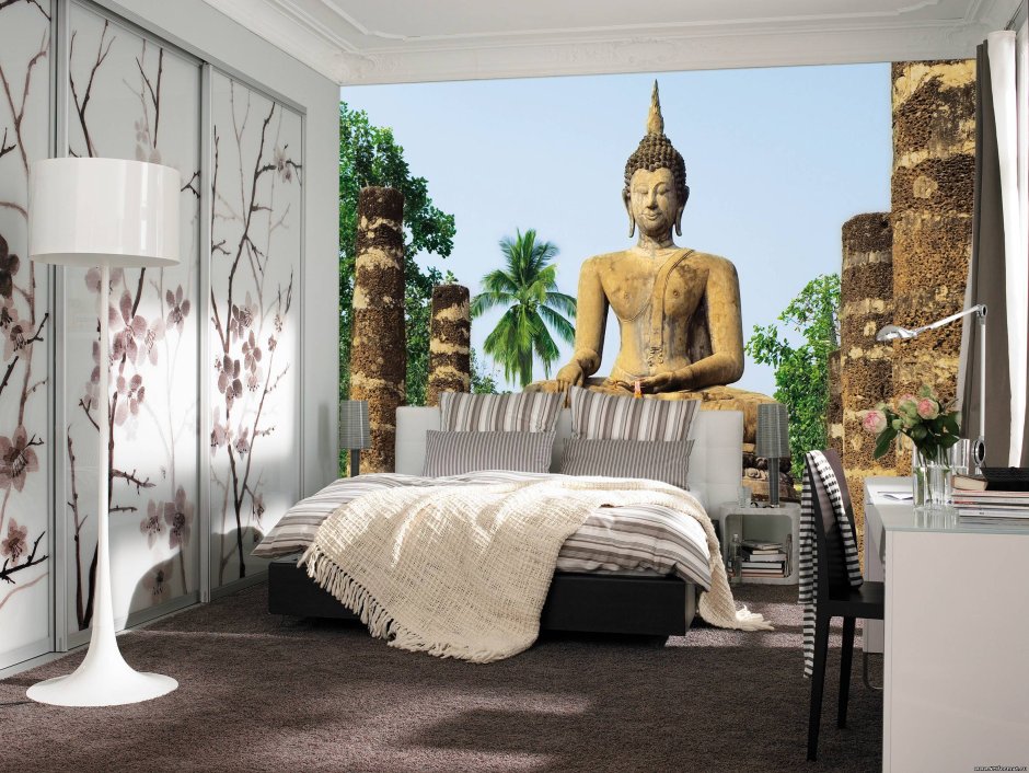 Спальня в стиле Будды