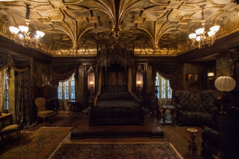 Спальня в замке Уорик в Англии