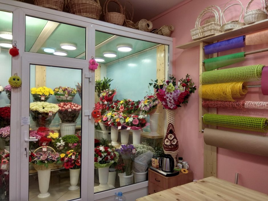 Цветочный магазин внутри