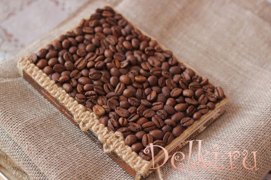 Панель ПВХ плитка кофейные зерна