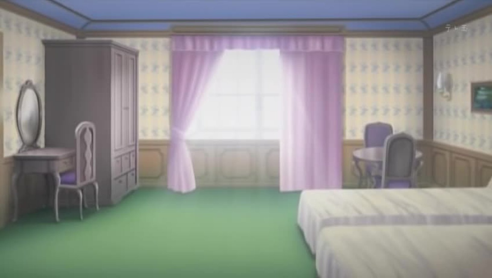 Комната с двумя кроватями аниме