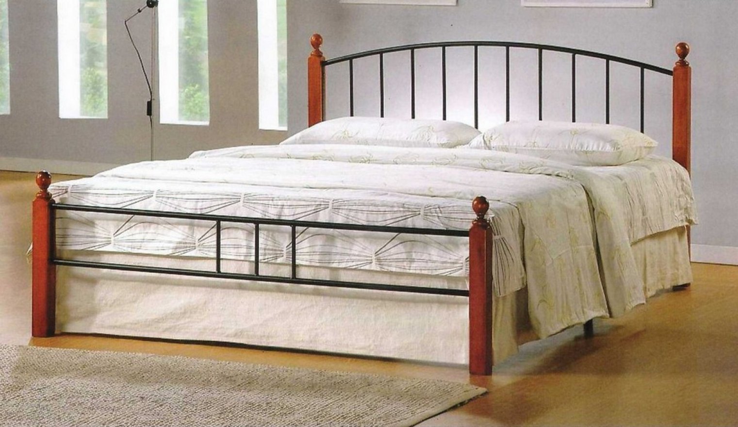 кровать 2 спальная металлическая