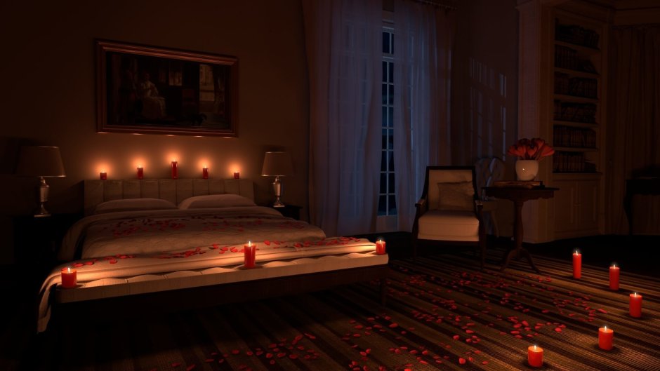 Свечи в спальне